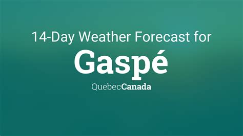 weather gaspe qc 14 days